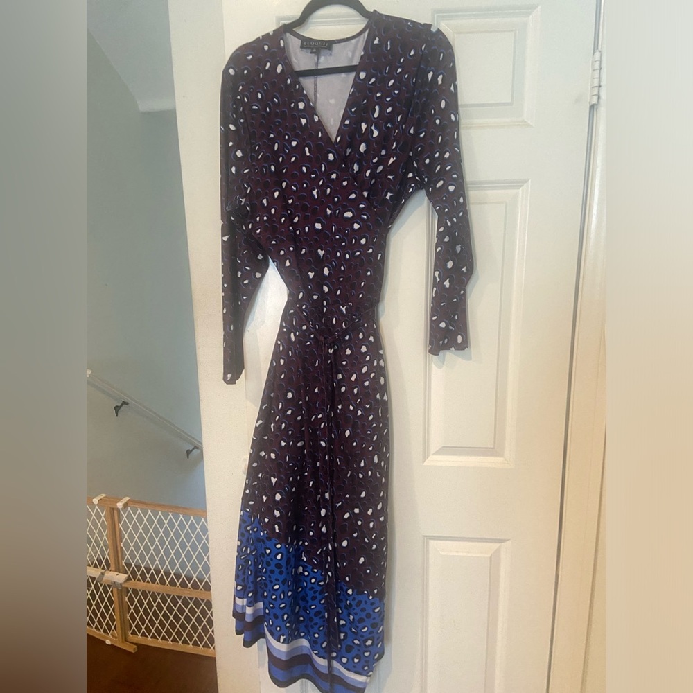 Eloquii Wrap Long Sleeve Dress